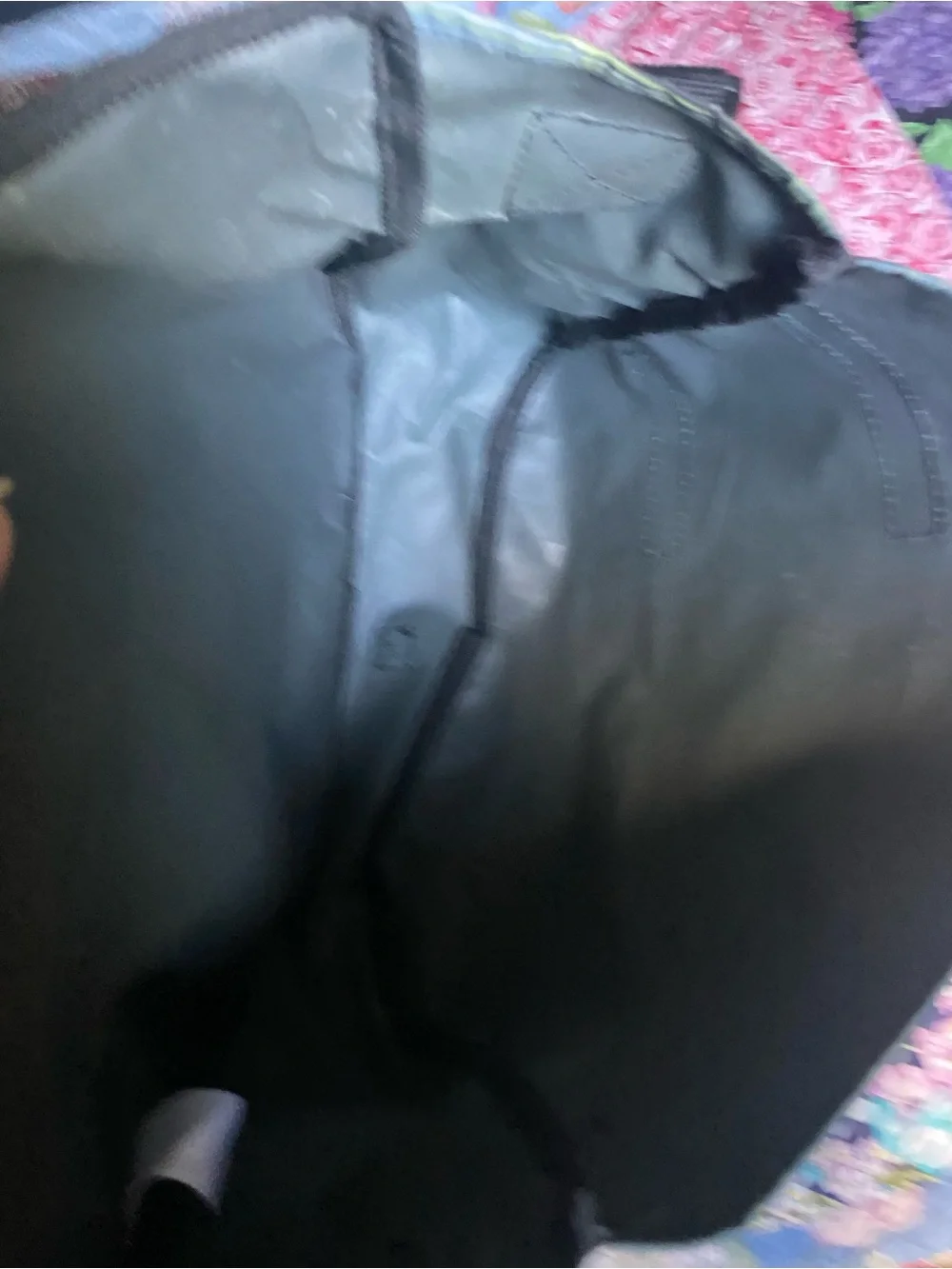 Dickies Black & Gray Plaid Messenger Bag with Green Accents